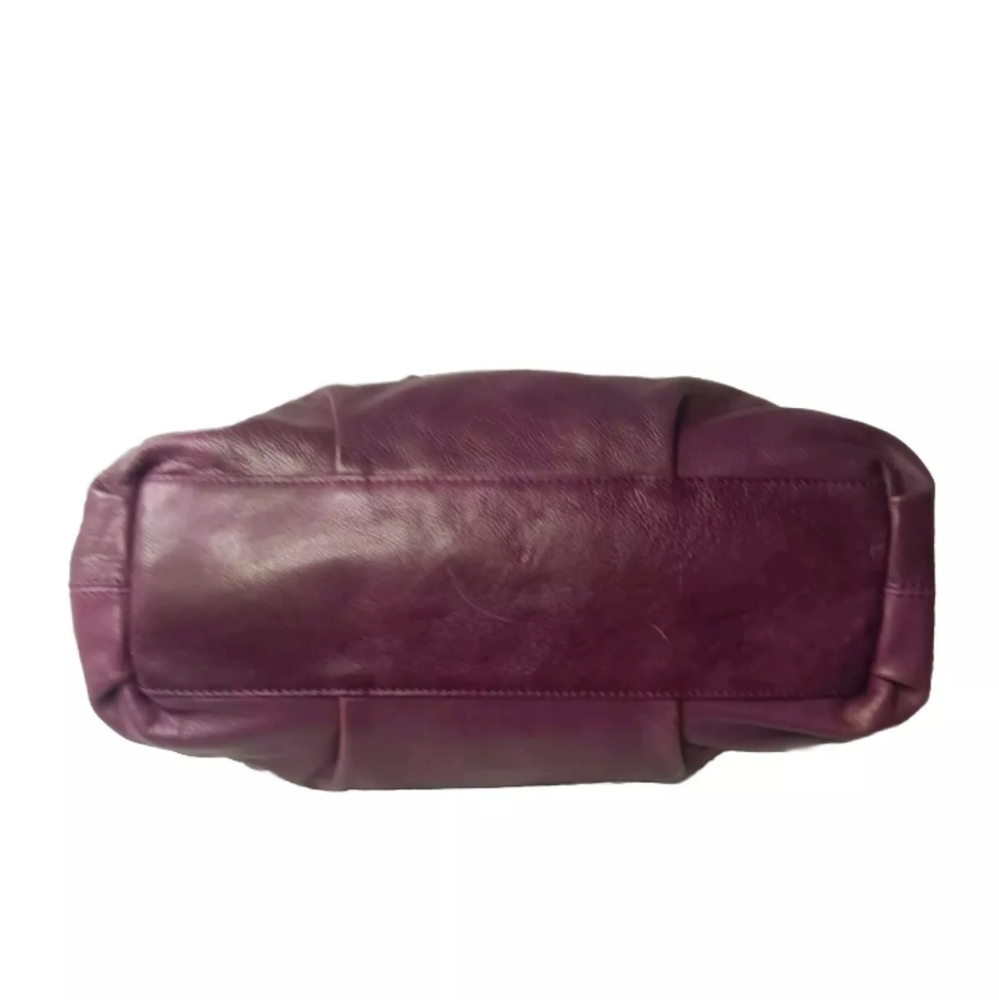 Michael Kors Plum Leather Satchel Handbag - Picture 8 of 10